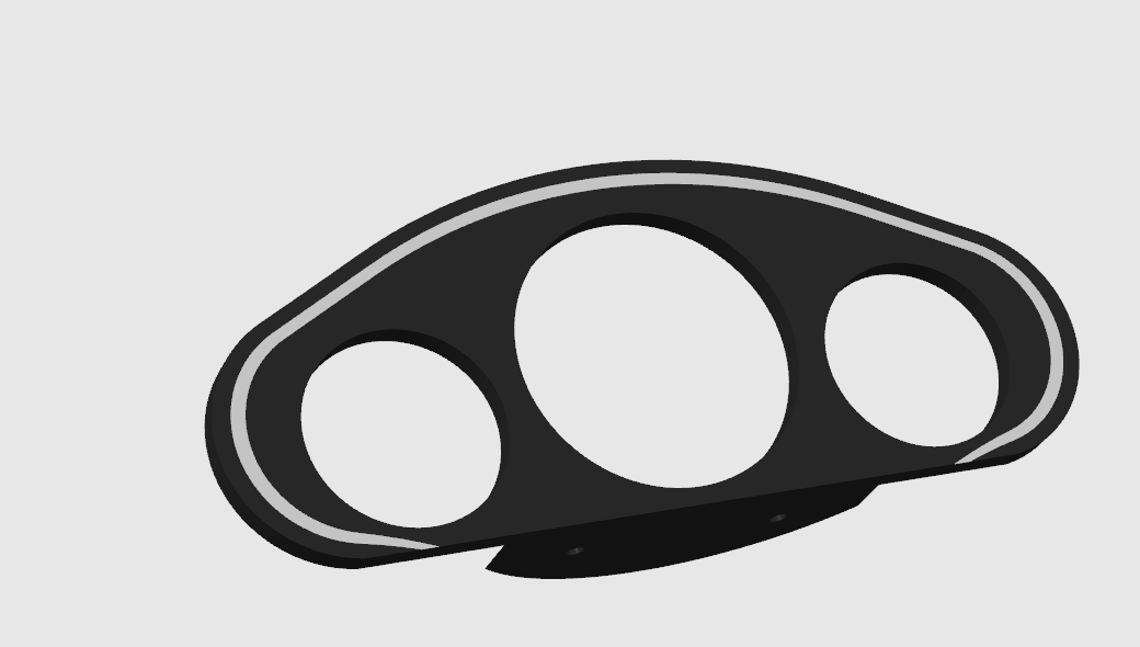Custom Dashboard Panel for Tachometer with Two Auxiliary Gauges – Classic Mini