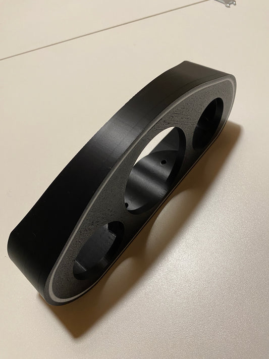 3D-Printed Dashboard Pod for Classic Mini – 100mm Tachometer + 2x 53mm Gauges (Driver-Focused Design)