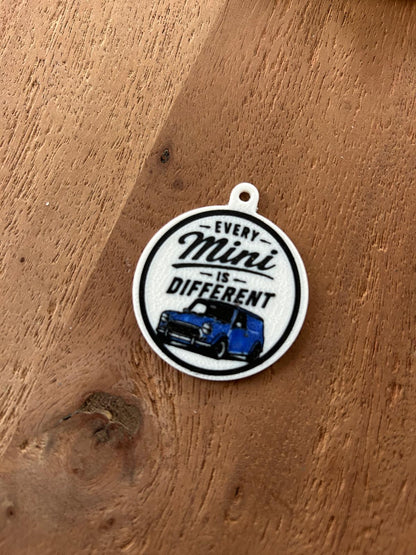 Keychain Every Mini is Different / Sleutelhanger Elke mini is anders! / Mini classic