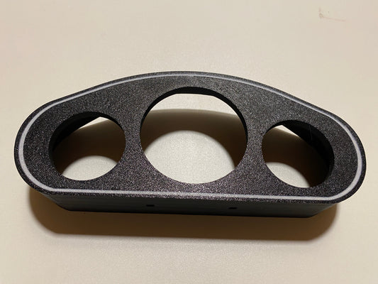 3D-Printed Dashboard Pod for Classic Mini – 100mm Tachometer + 2x 53mm Gauges (Driver-Focused Design)